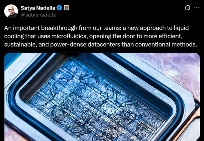 微软发布芯片内置微流体，液冷黑科技散热效率提升 2-3 倍