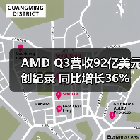 AMD Q3营收92亿美元创纪录 同比增长36%(图2) AMD Q3营收92亿美元创纪录 同比增长36%(图2)