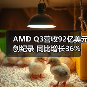 AMD Q3营收92亿美元创纪录 同比增长36%