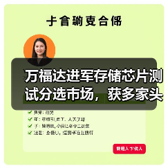 万福达进军存储芯片测试分选市场,获多家头部企业量产导入(图1) 万福达进军存储芯片测试分选市场,获多家头部企业量产导入(图1)