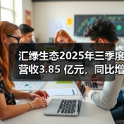 汇绿生态2025年三季度营收3.85 亿元，同比增长356.13%（图2）