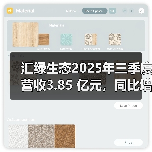 汇绿生态2025年三季度营收3.85 亿元，同比增长356.13%（图4）