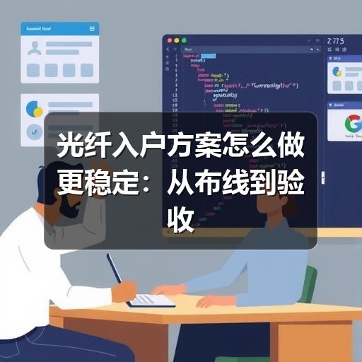 光纤入户方案怎么做更稳定:从布线到验收的实用指南